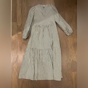 A New Day striped maxi long sleeve dress